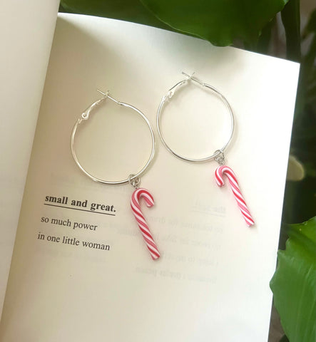 Medium Hoop Candy Cane