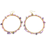 Amethyst Saint Goddess Hoops